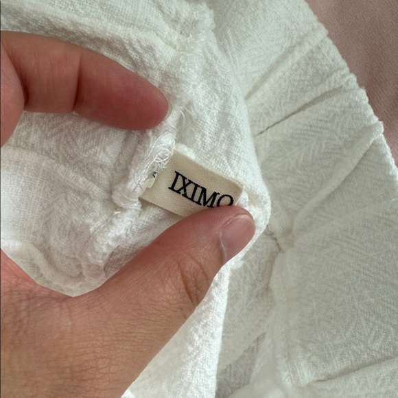 IXIMO Linen Blend Barrel Pant - Ivory (XL) - Picture 3 of 5